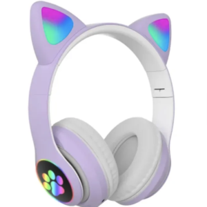 Audífonos inalámbricos Bluetooth RGB Orejas gato BT 5.0 STN-28 Colores